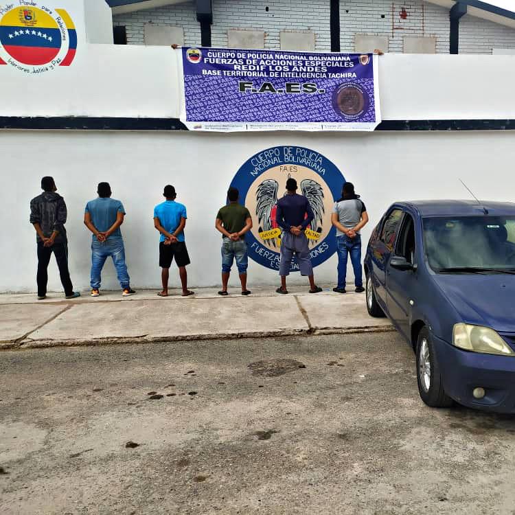 Capturados seis sujetos dedicados a pasar trocheros en Táchira(1)