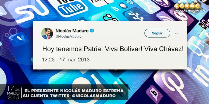 Presidente Maduro cumple 10 años en Twitter defendiendo la verdad